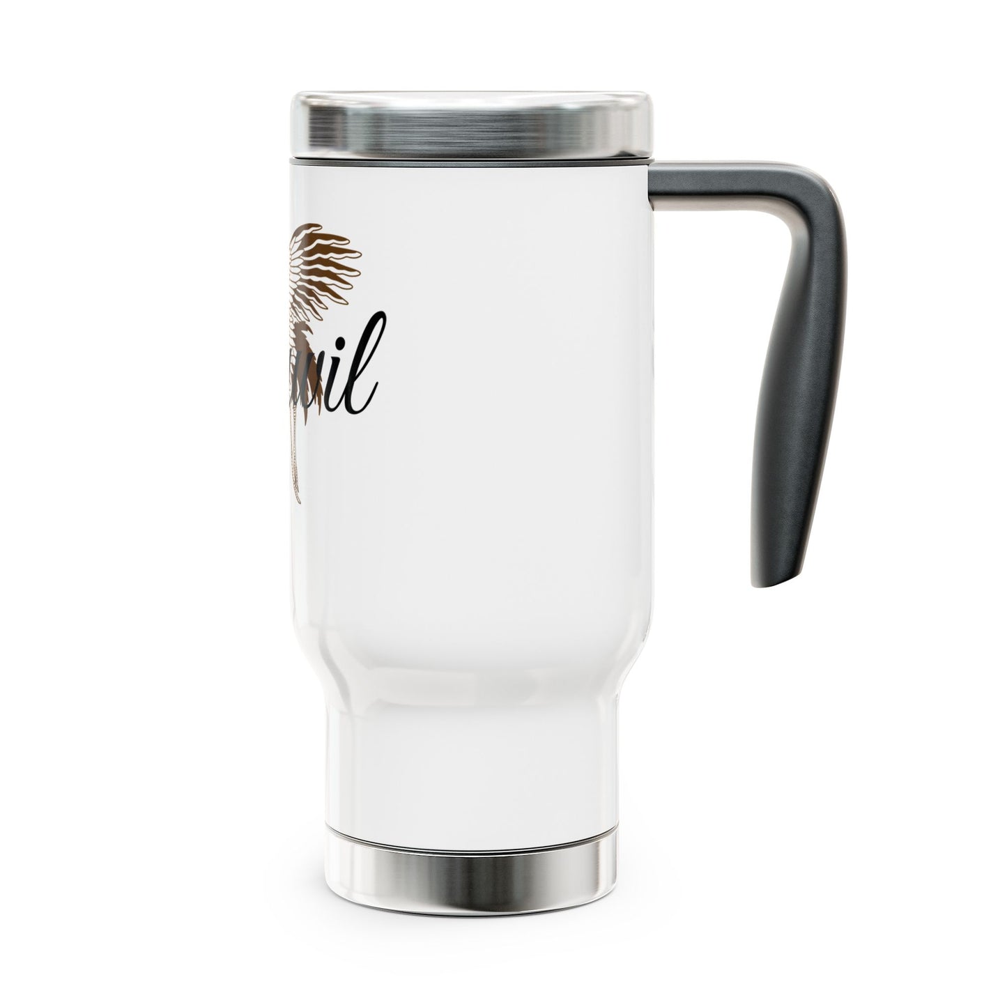 Stainless Steel Travel Mug with Handle, 14oz