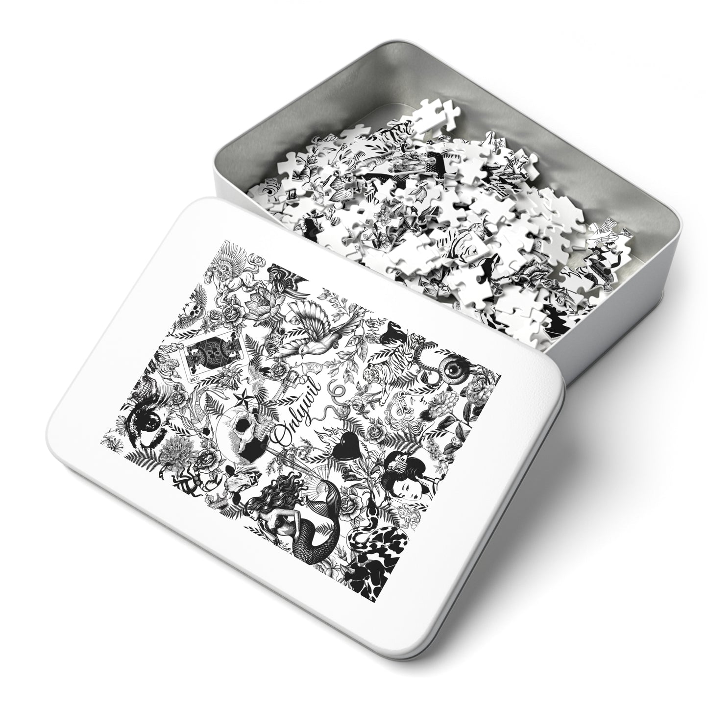 Jigsaw Puzzle with Tin