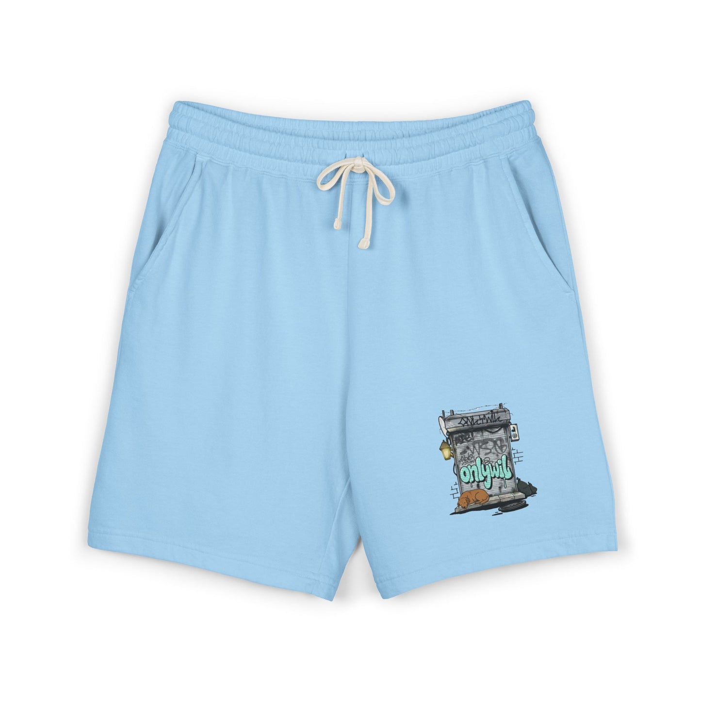Unisex Garment-Dyed Lightweight Fleece Sweat Shorts