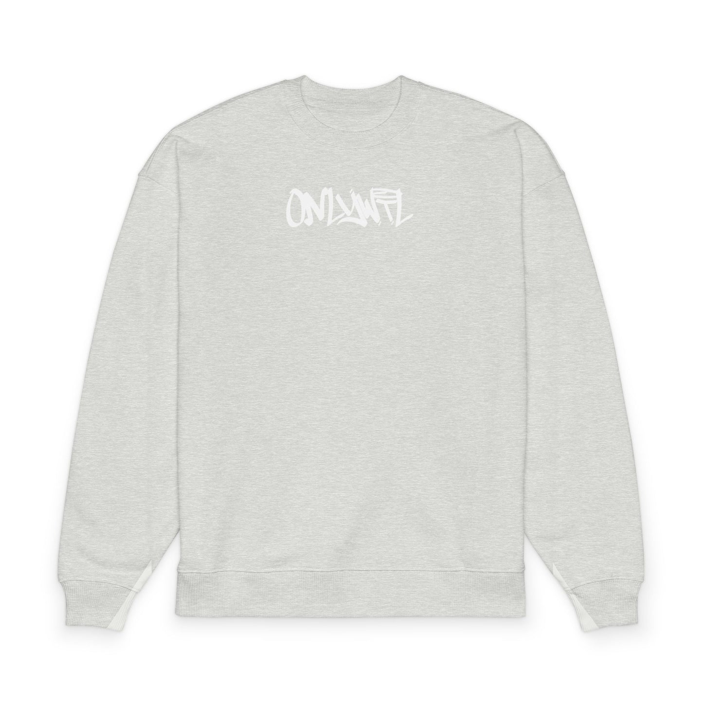 Sweatshirt — White Graffiti 'Raddler 2.0' Organic Oversized Crewneck