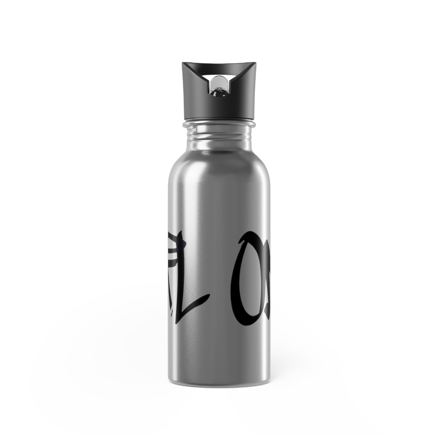 20oz Stainless Steel Water Bottle with Straw — Graffiti Script Design