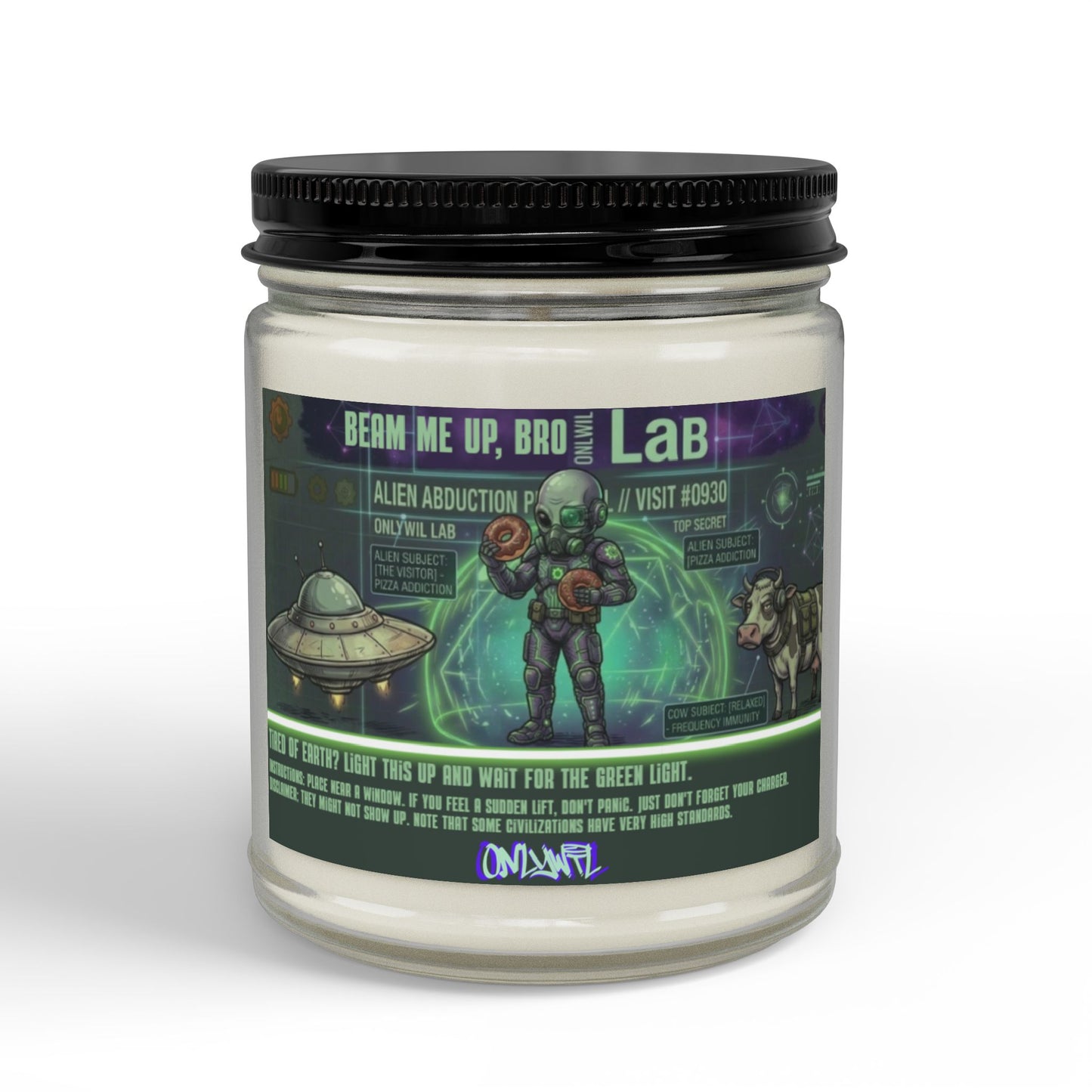 Scented Soy Candles with Black Lid, (4 and 9oz)