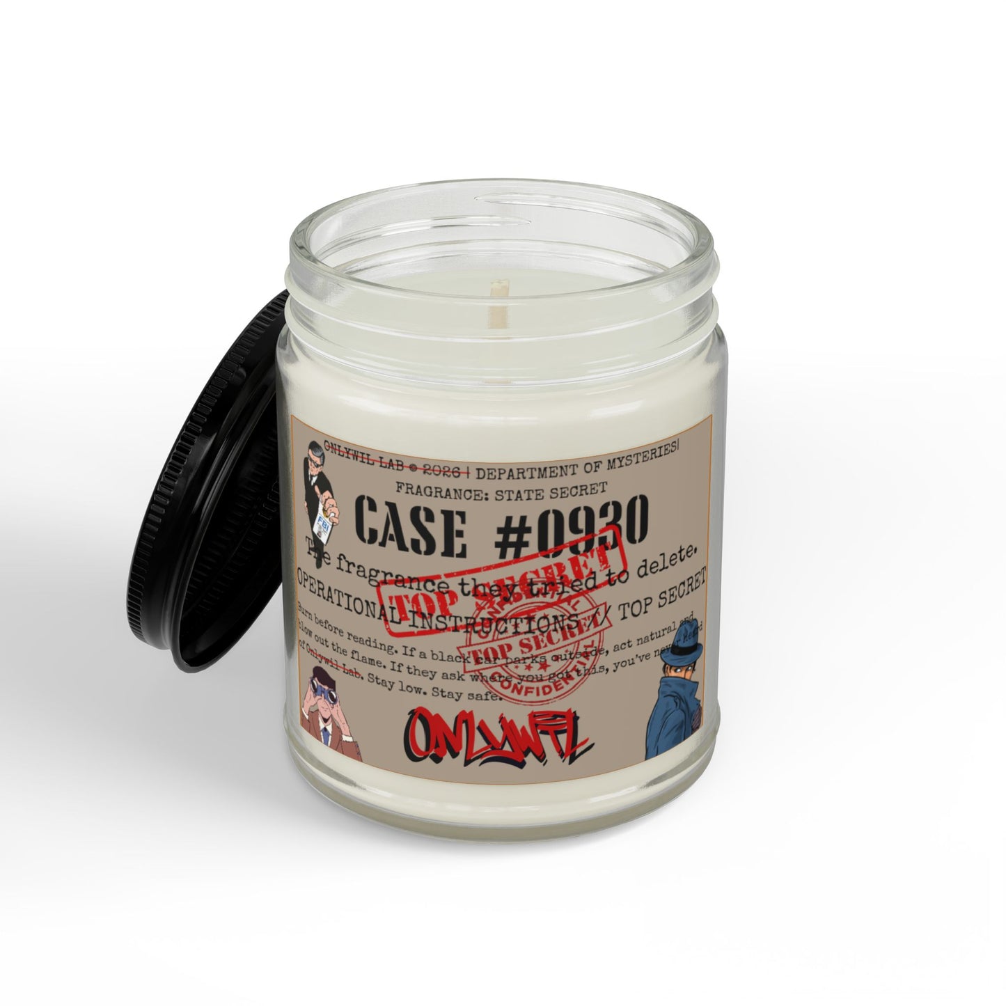 Scented Soy Candles with Black Lid, (4 and 9oz)