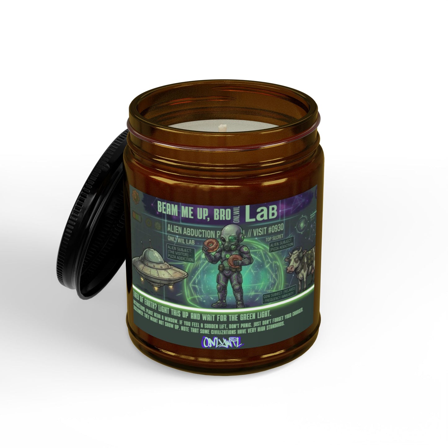 Scented Soy Candles with Black Lid, (4 and 9oz)