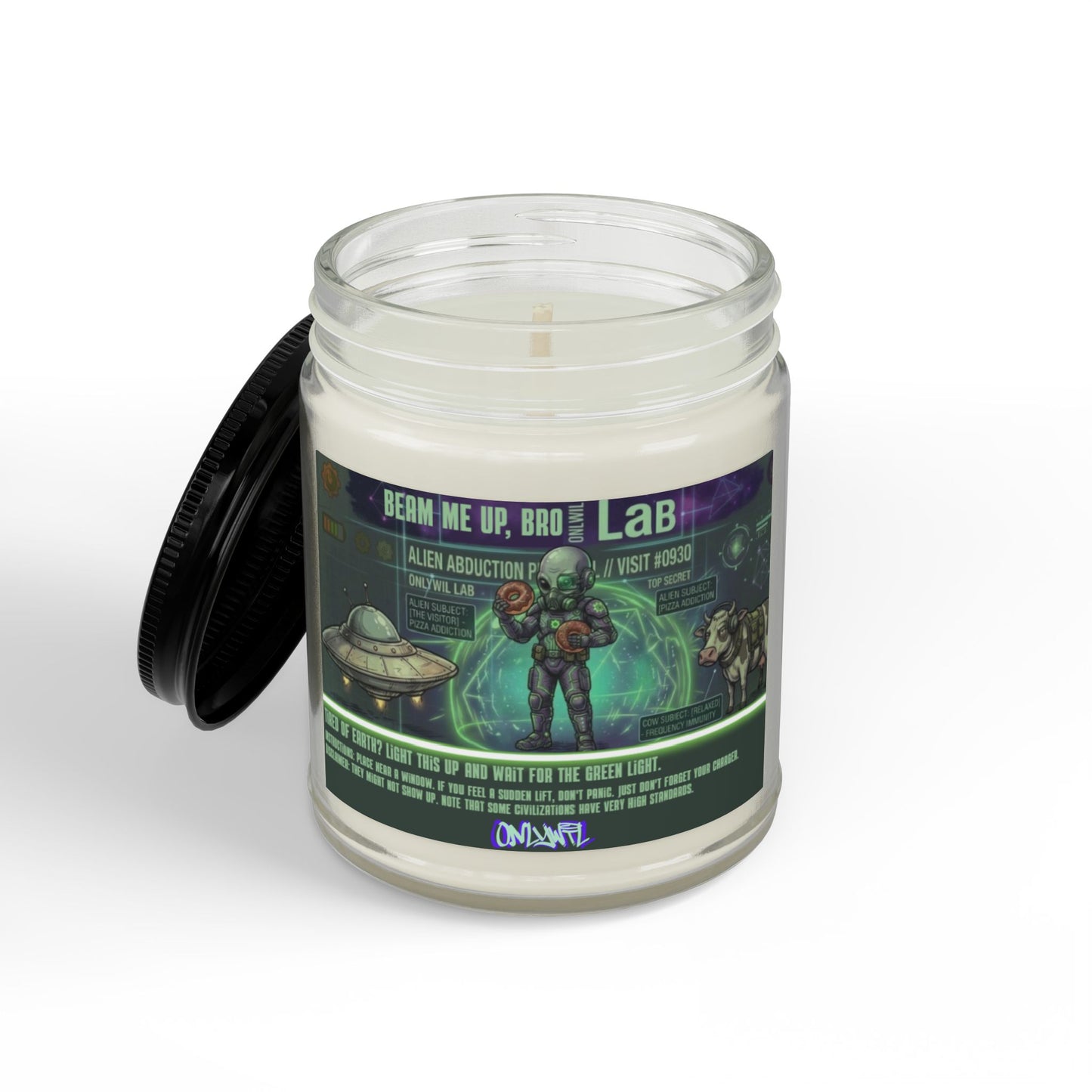 Scented Soy Candles with Black Lid, (4 and 9oz)