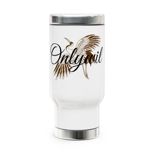 Stainless Steel Travel Mug with Handle, 14oz