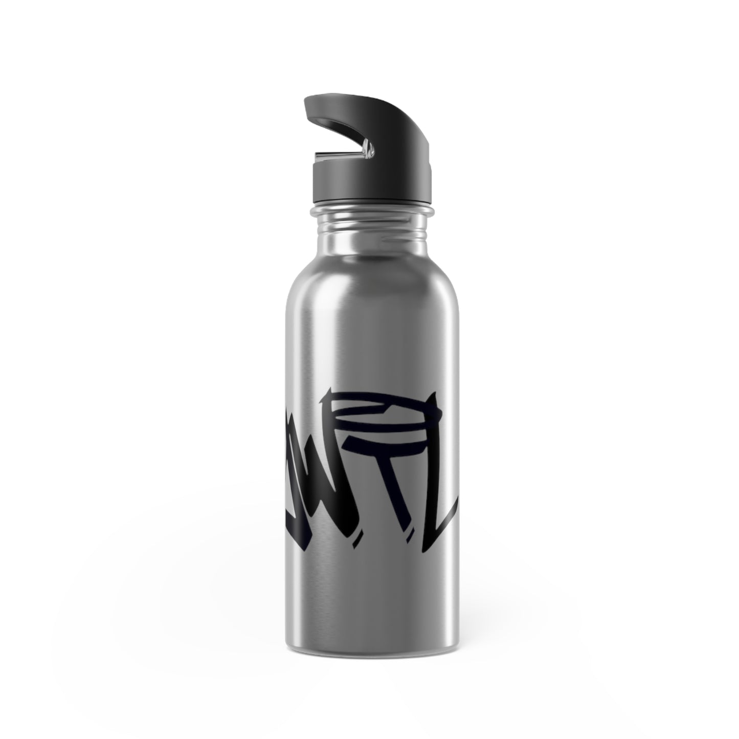 20oz Stainless Steel Water Bottle with Straw — Graffiti Script Design