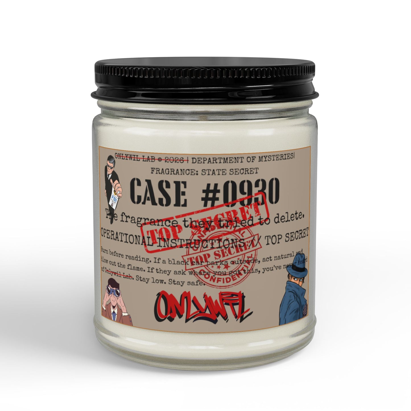 Scented Soy Candles with Black Lid, (4 and 9oz)