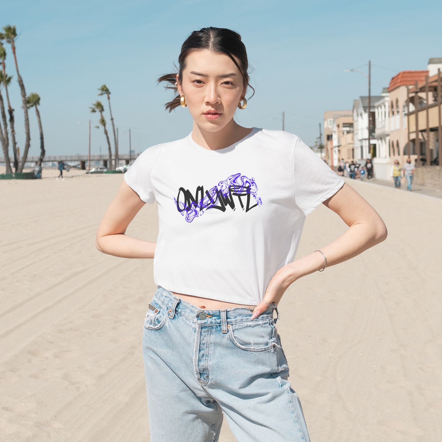 Women's Flowy Cropped Tee