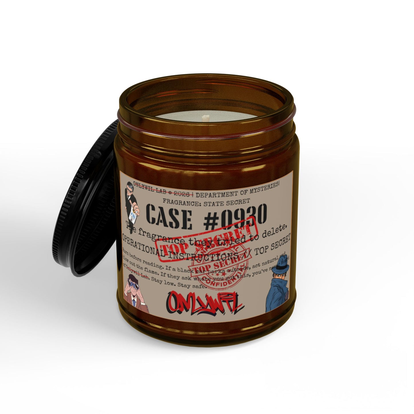 Scented Soy Candles with Black Lid, (4 and 9oz)
