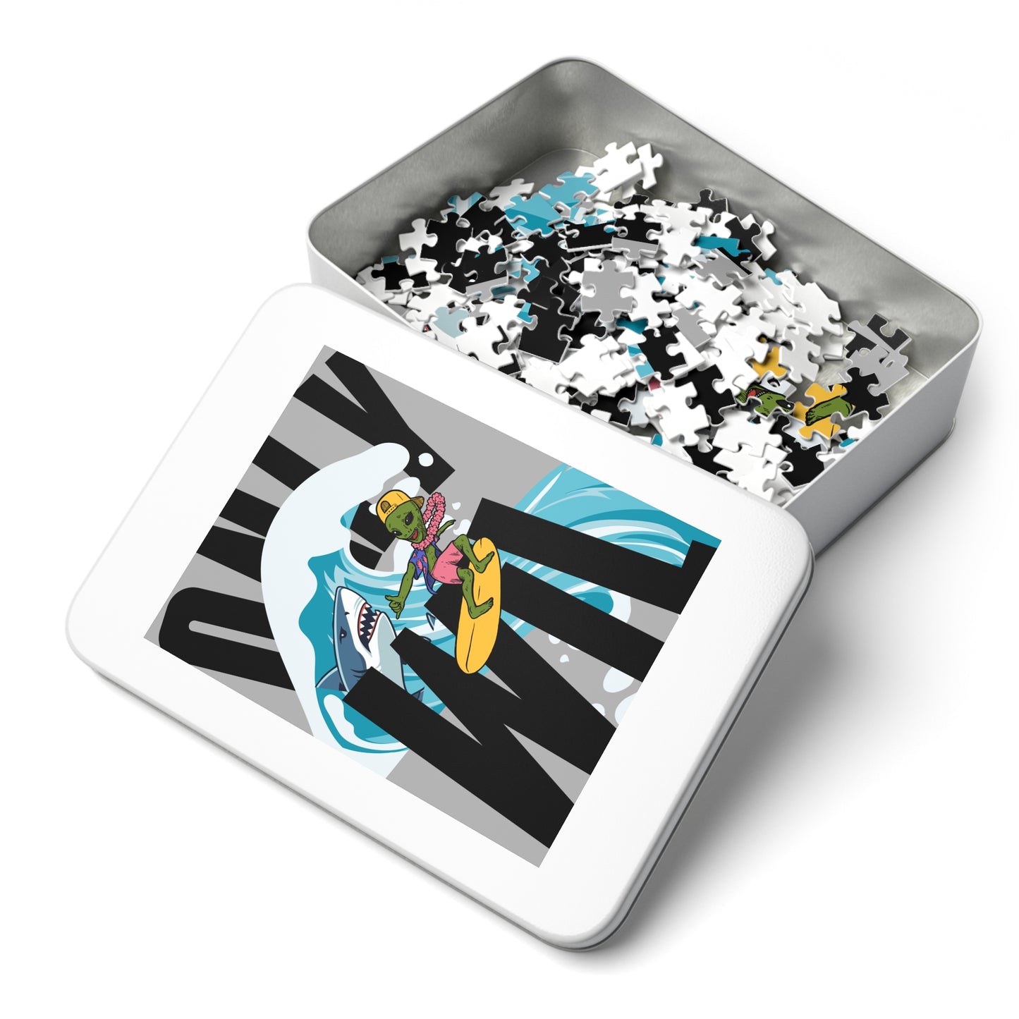 Jigsaw Puzzle with Tin